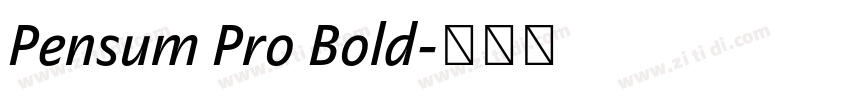 Pensum Pro Bold字体转换